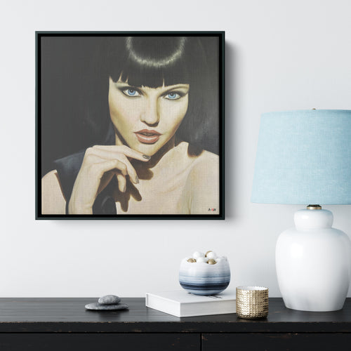 Women Eyes Wood Frame