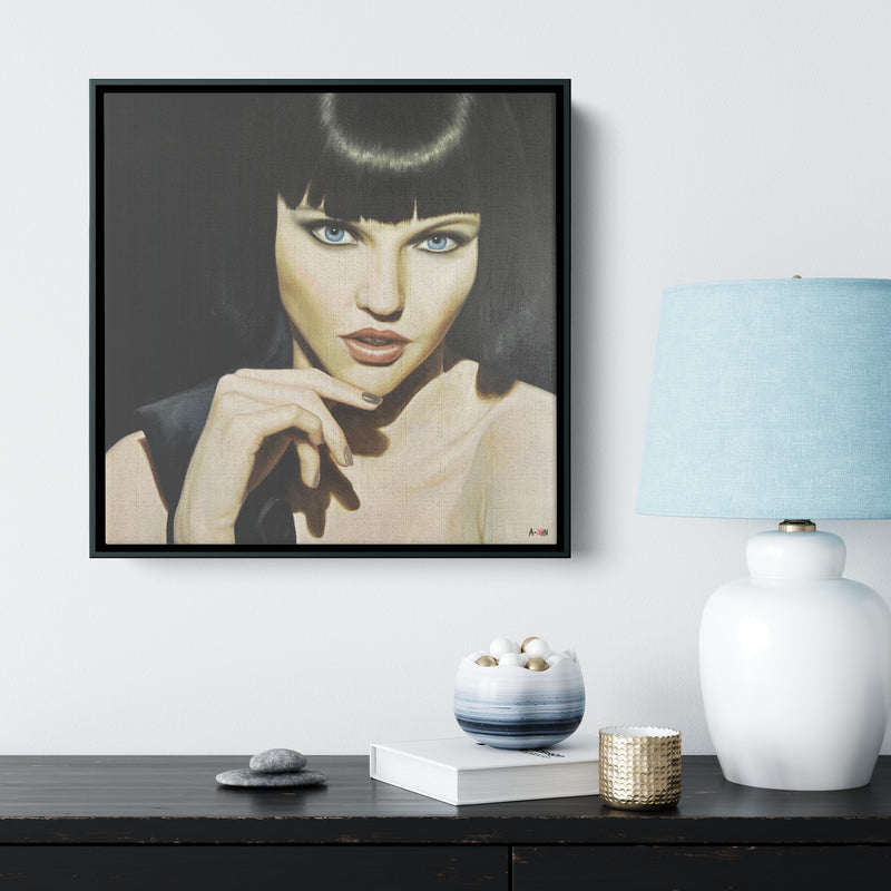 Women Eyes Wood Frame