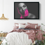 Women Hesitate Wood Frame