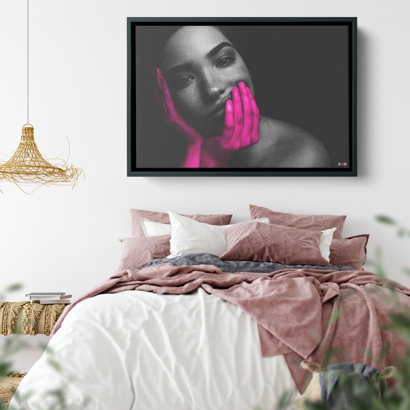 Women Hesitate Wood Frame