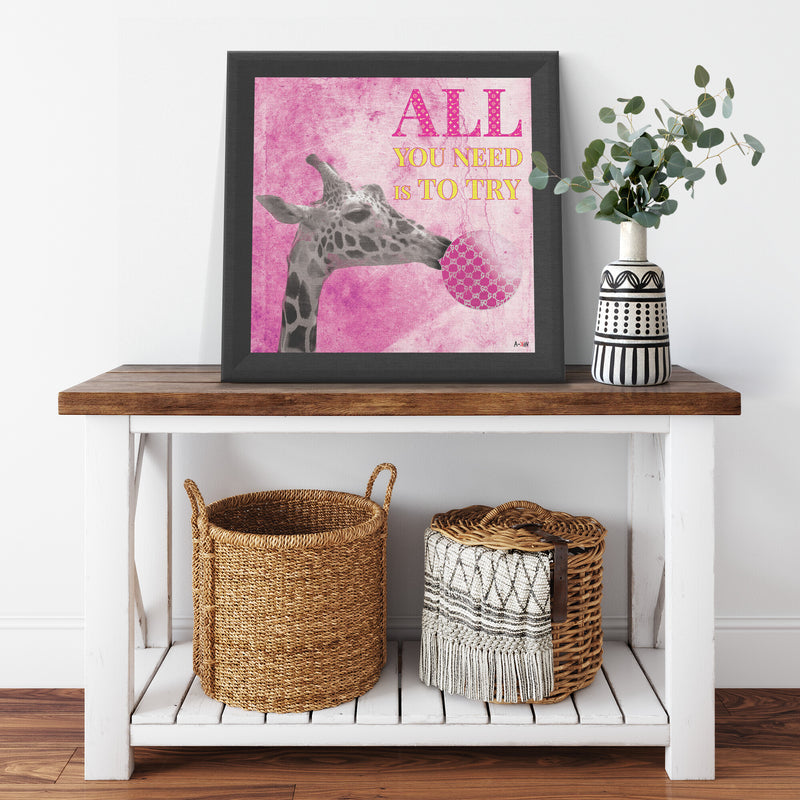 All Need Printed Illusion Frame Black