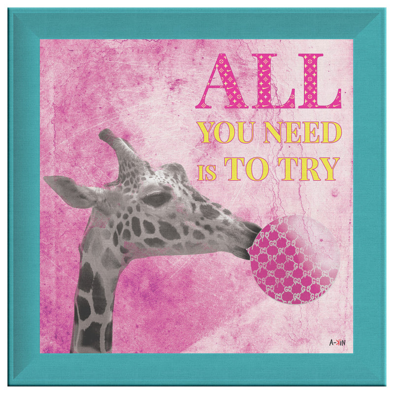 All Need Printed Illusion Frame Blue