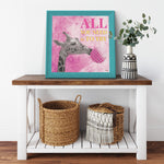 All Need Printed Illusion Frame Blue