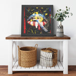 American Kiss Printed Illusion Frame Black