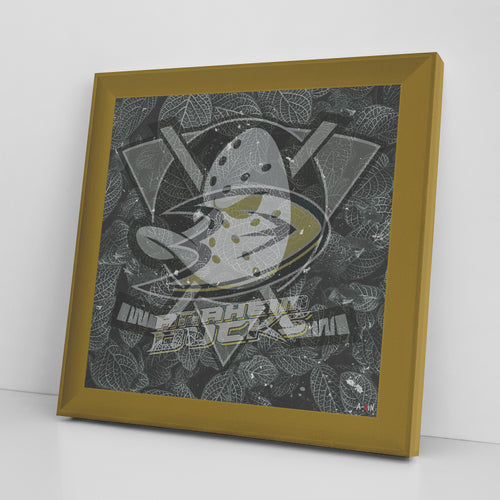 Anaheim Ducks Printed Illusion Frame Gold