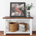 Arizona Cardinals Printed Illusion Frame Black