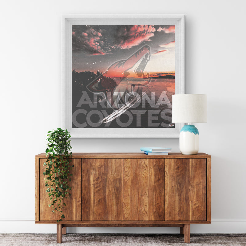 Arizona Coyotes Printed Illusion Frame White