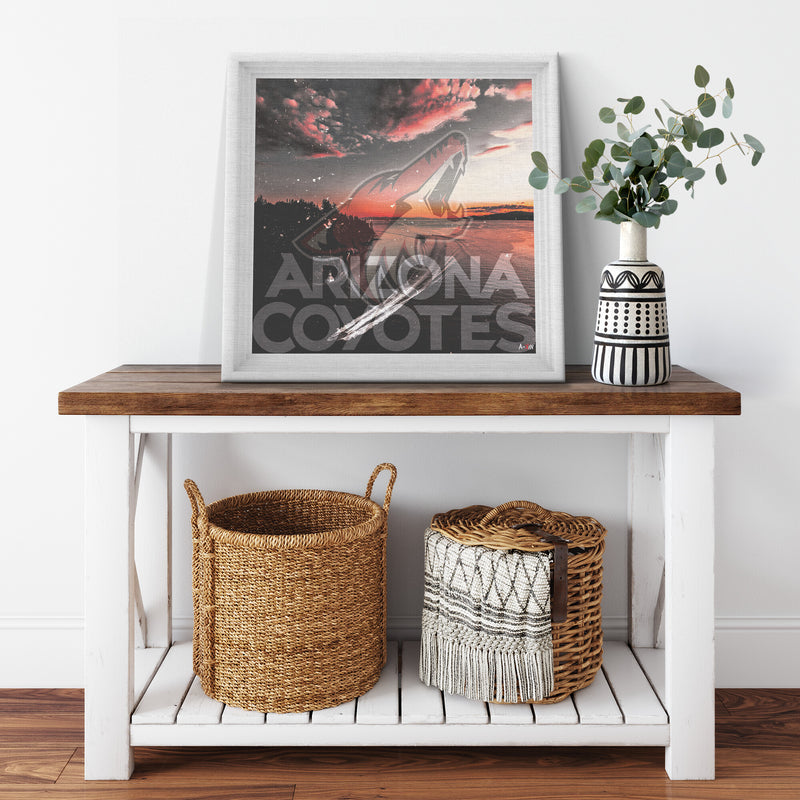 Arizona Coyotes Printed Illusion Frame White