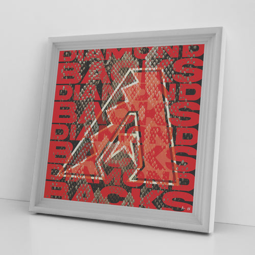 Arizona Diamond Backs Printed Illusion Frame White