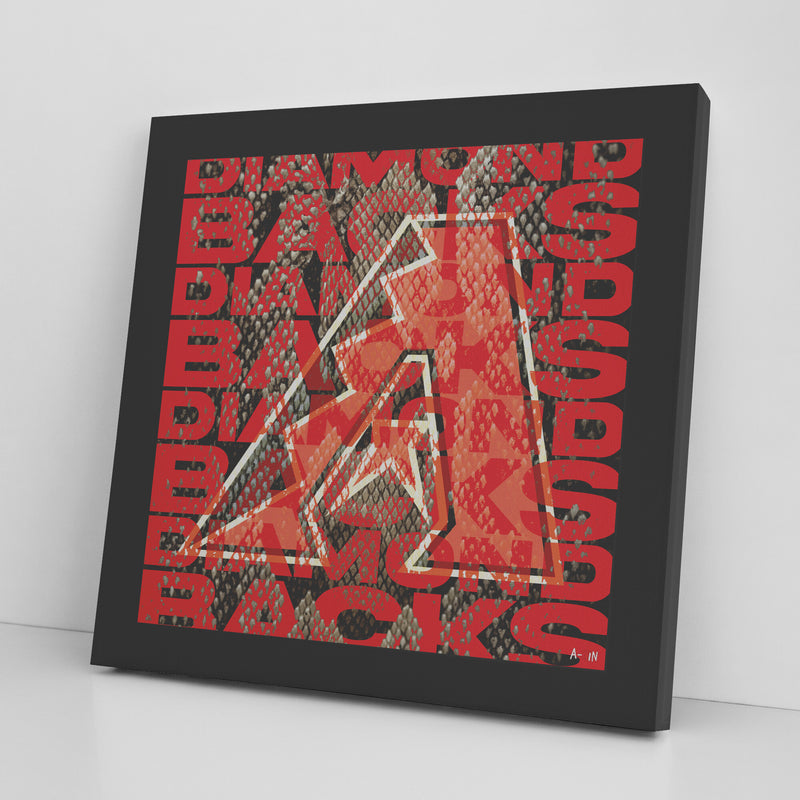 Arizona Diamond Backs Printed Illusion Frame Black