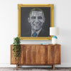 B Obama Color Printed Illusion Frame Gold
