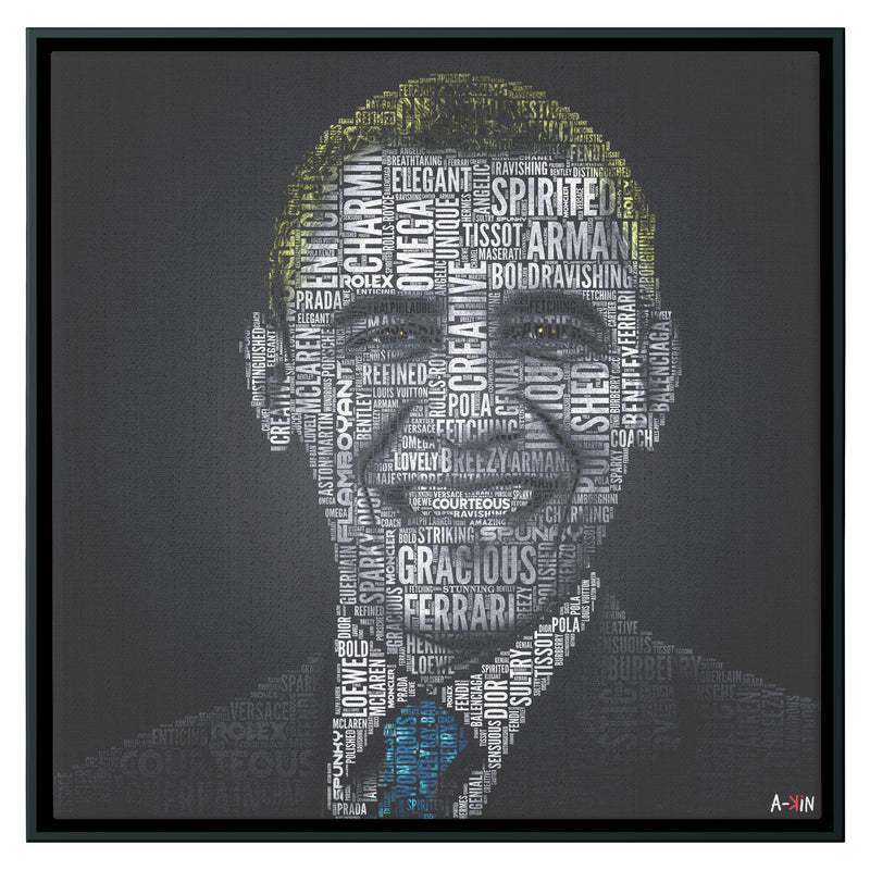 B Obama Color Wood Frame