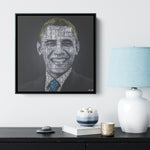 B Obama Color Wood Frame