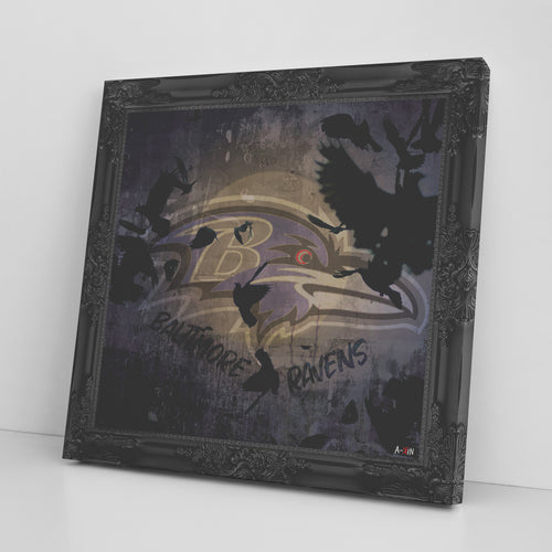 Baltimore Ravens Printed Illusion Frame Black