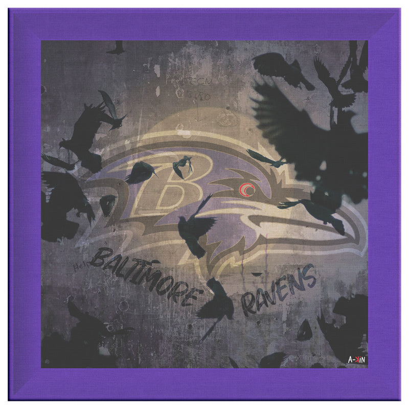 Baltimore Ravens Printed Illusion Frame Purple