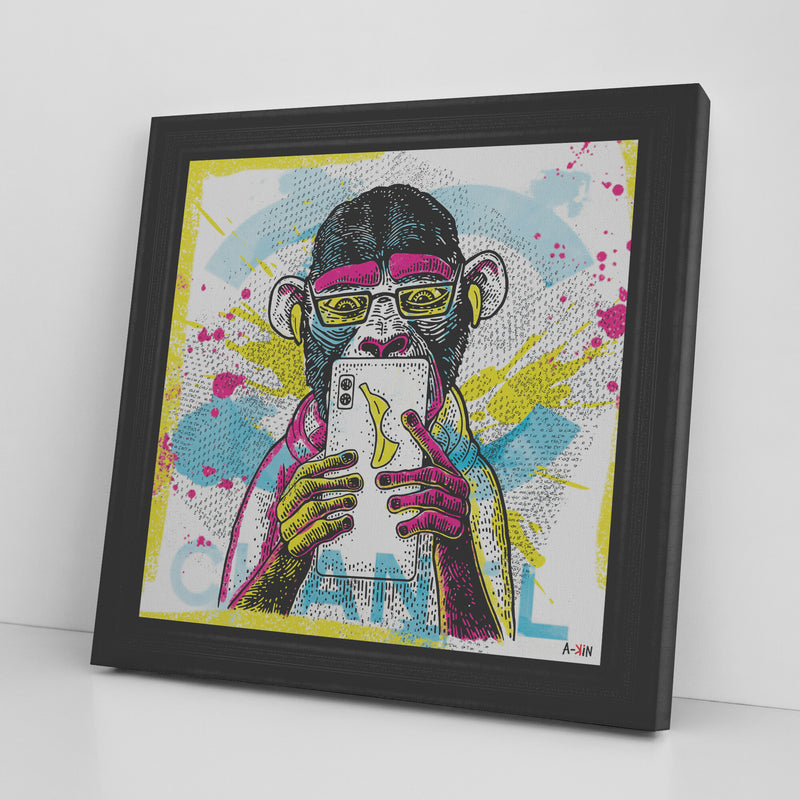 Banana Phone Printed Illusion Frame Black