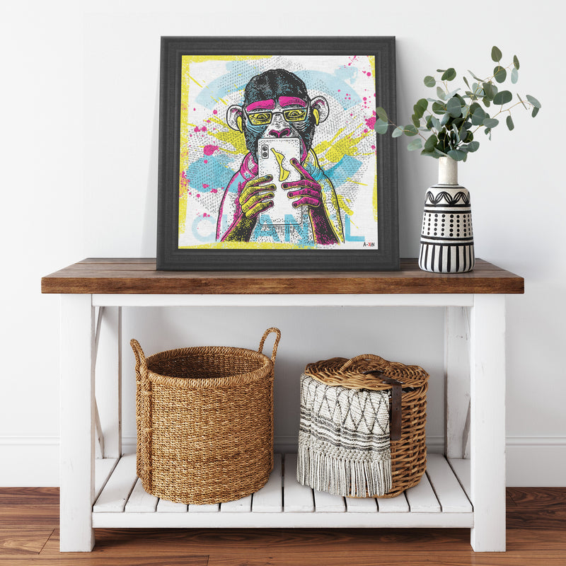 Banana Phone Printed Illusion Frame Black