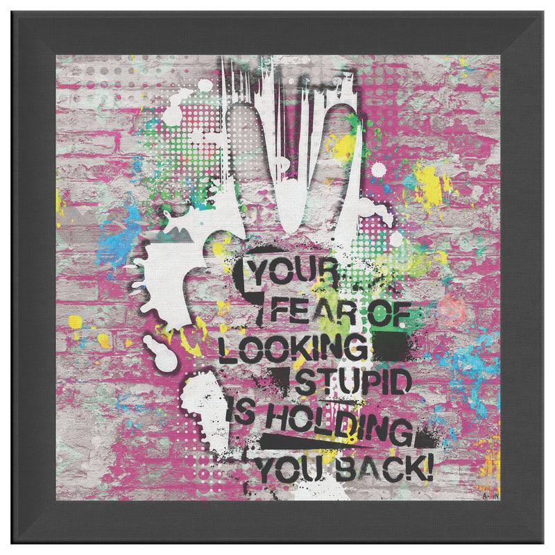 Be Stupid Printed Illusion Frame Black