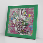 Be Stupid Printed Illusion Frame Green