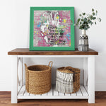 Be Stupid Printed Illusion Frame Green