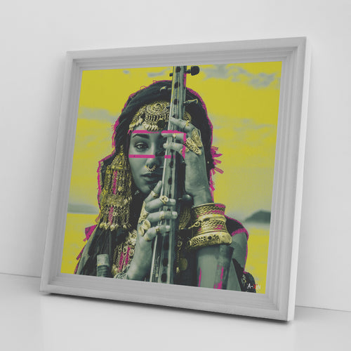 Beauty Desert Printed Illusion Frame White