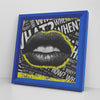 Black Lips Printed Illusion Frame Blue