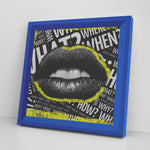 Black Lips Printed Illusion Frame Blue