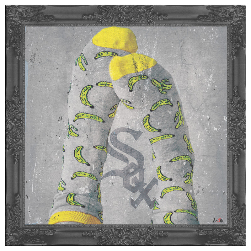 Black Sox Printed Illusion Frame Black