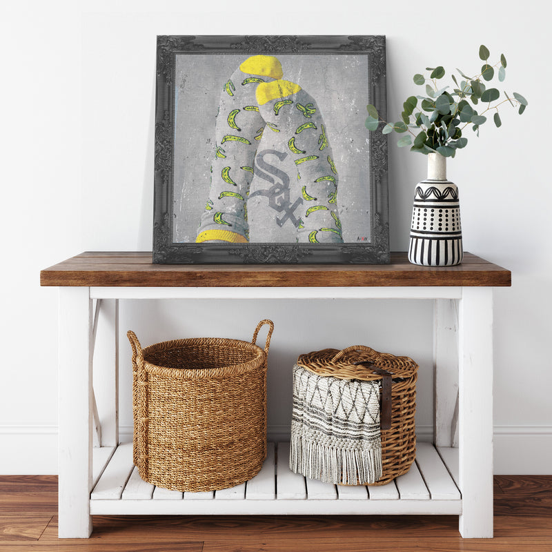 Black Sox Printed Illusion Frame Black