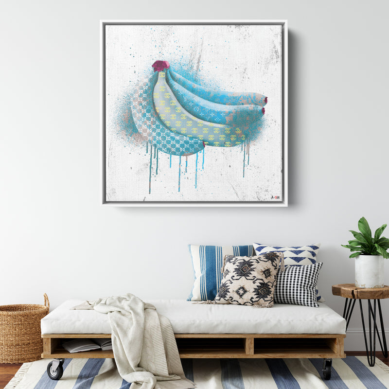 Blue Bananas Wood Frame