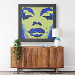 Blue Monroe Printed Illusion Frame Black