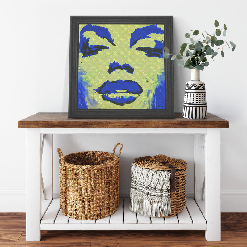 Blue Monroe Printed Illusion Frame Black