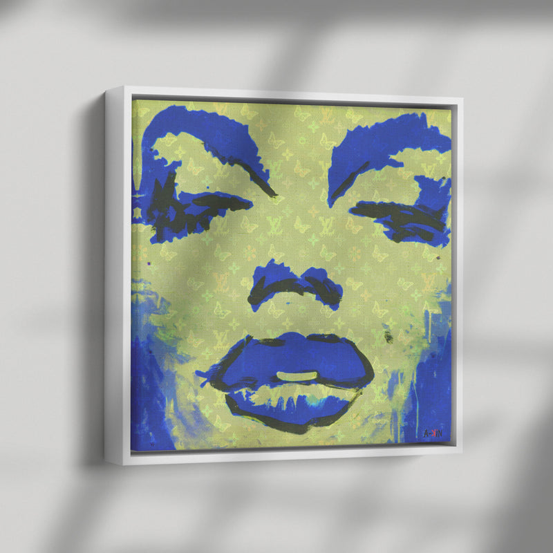 Blue Monroe Wood Frame
