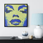 Blue Monroe Wood Frame