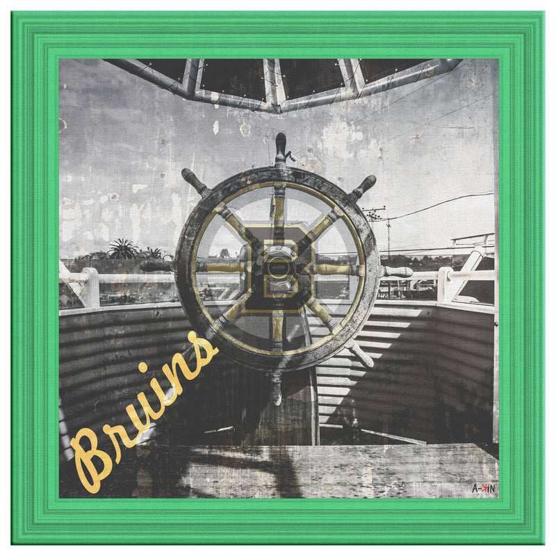 Boston Bruins Printed Illusion Frame Green