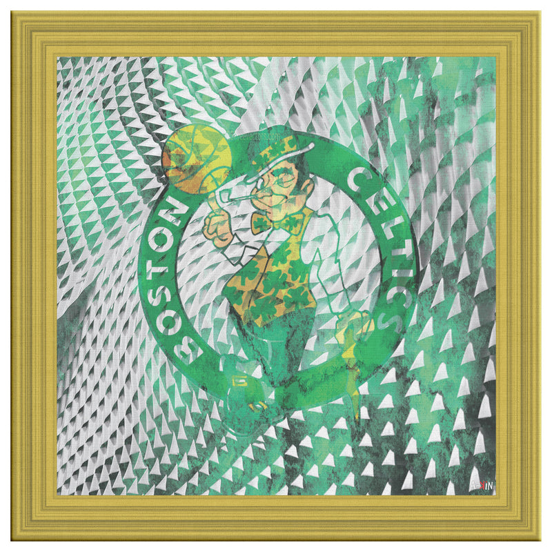 Boston Celtics Printed Illusion Frame Yellow