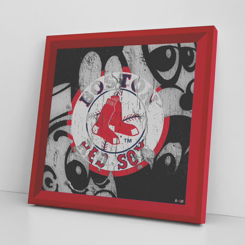 Boston Red Sox Printed Illusion Frame Red