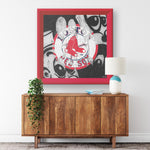 Boston Red Sox Printed Illusion Frame Red