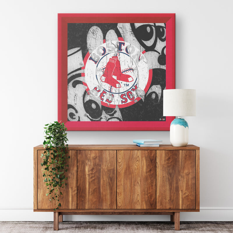 Boston Red Sox Printed Illusion Frame Red