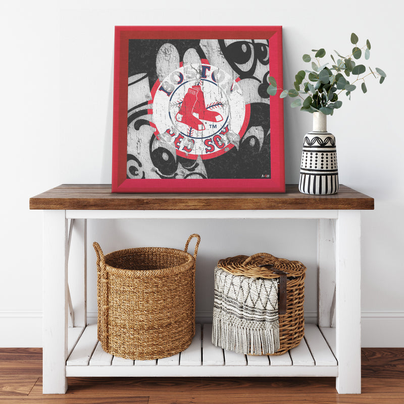 Boston Red Sox Printed Illusion Frame Red