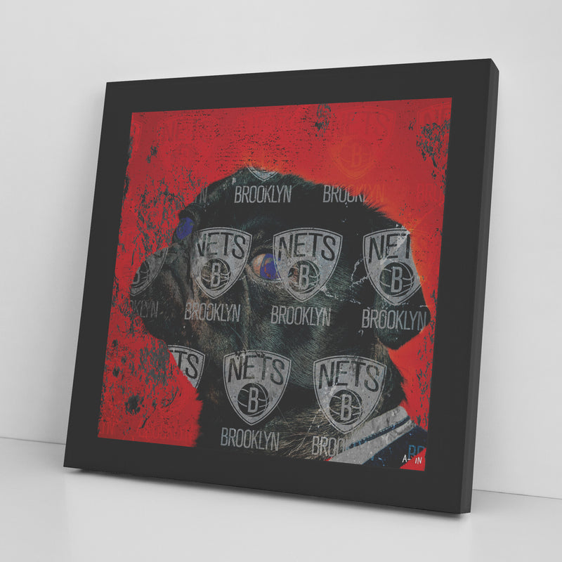 Brooklyn Nets Printed Illusion Frame Black