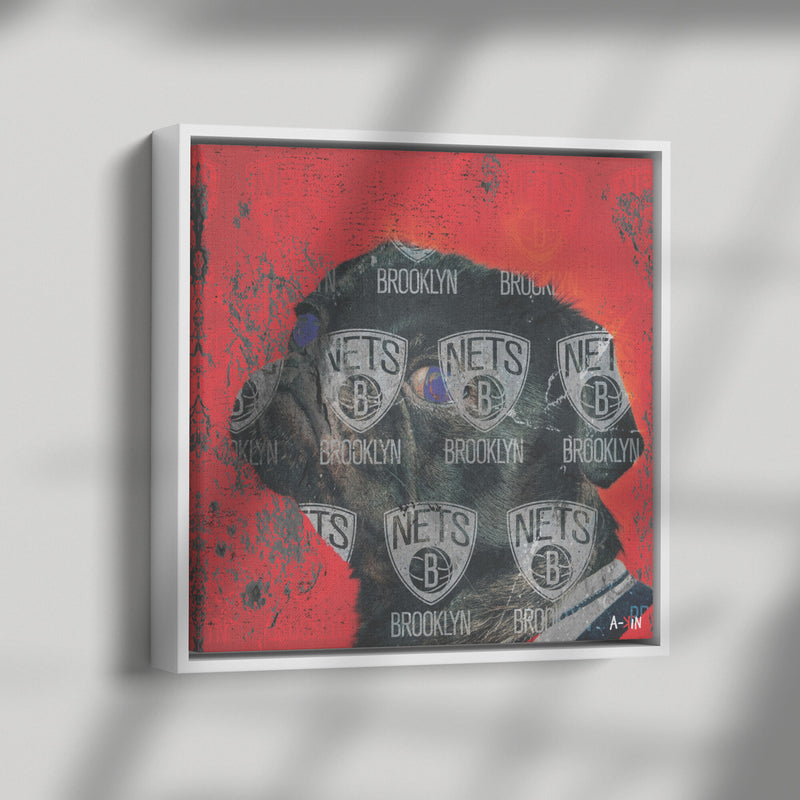 Brooklyn Nets Wood Frame
