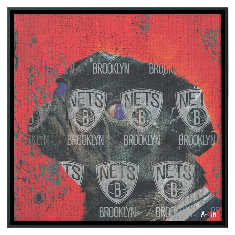 Brooklyn Nets Wood Frame