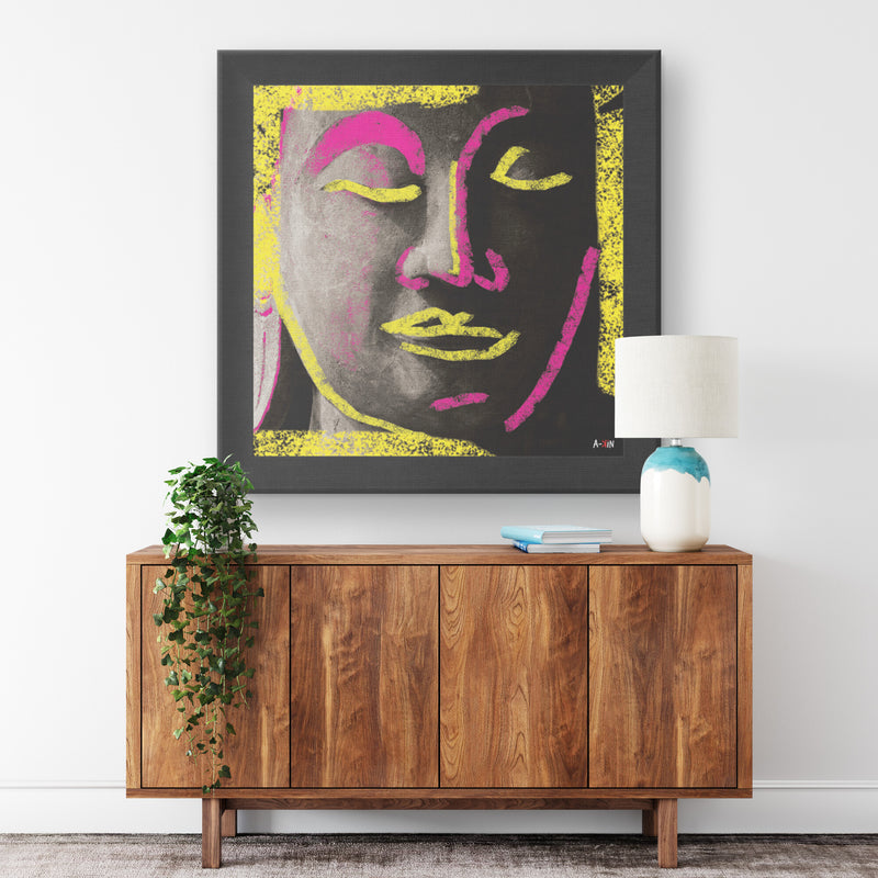 Buddha Love Printed Illusion Frame Black