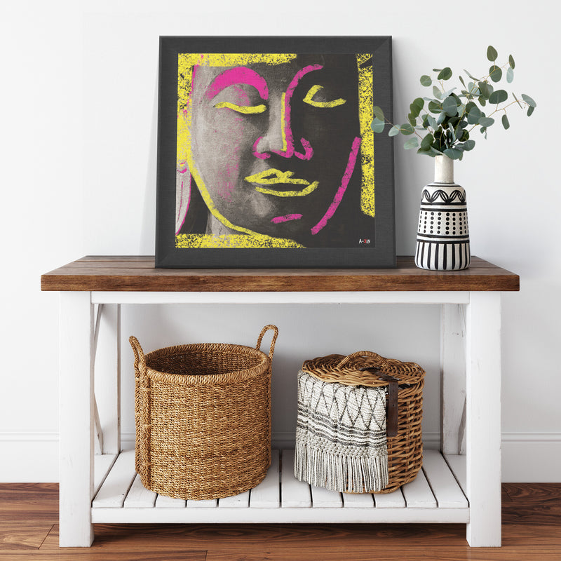 Buddha Love Printed Illusion Frame Black