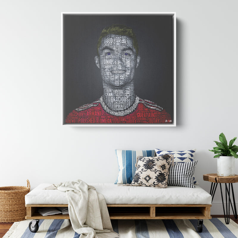 C Ronaldo Wood Frame