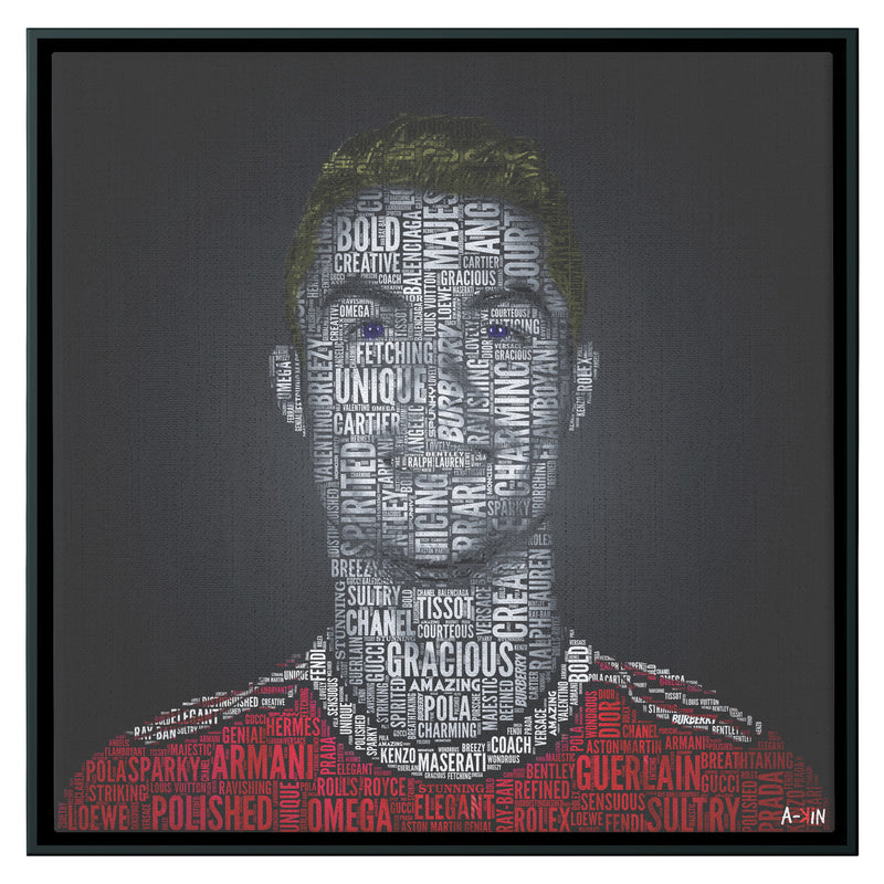 C Ronaldo Wood Frame