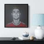 C Ronaldo Wood Frame