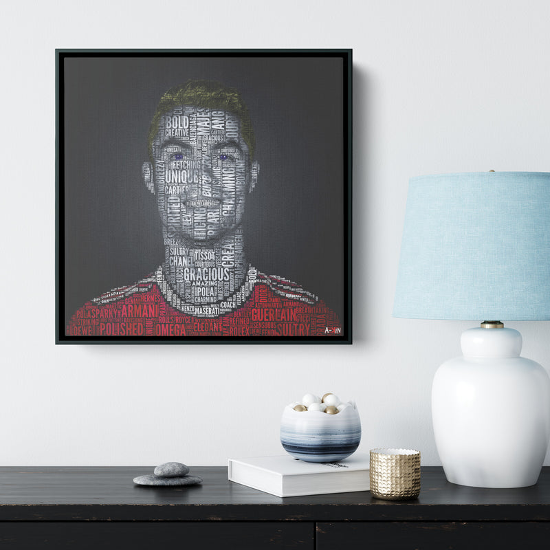 C Ronaldo Wood Frame