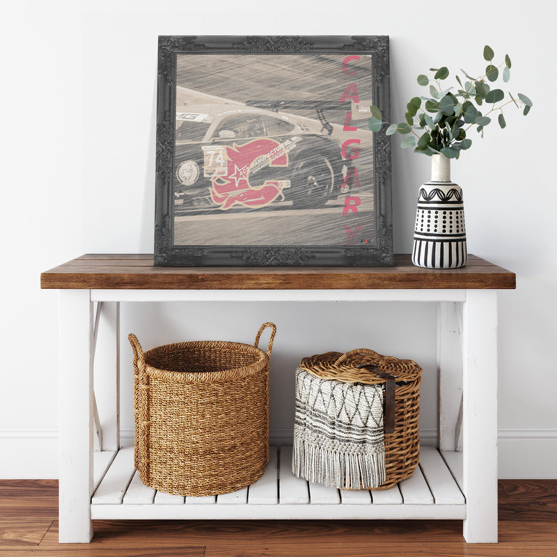 Calgary Flames Printed Illusion Frame Black
